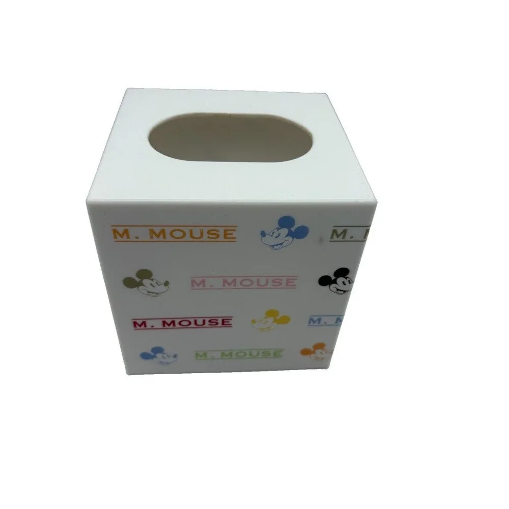 Vintage Disney Mickey Mouse Tissue Box Cover Bathroom Vanity Plastic Taiwan